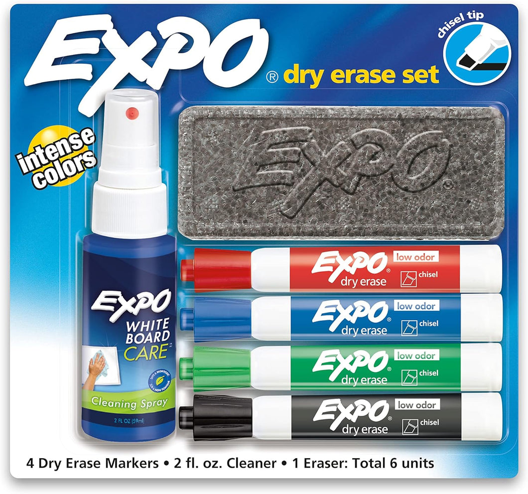 EXPO Dry Erase Marker Starter Set, 6 pcs.