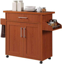 Load image into Gallery viewer, Kitchen Island with Spice Rack, Towel Rack &amp; Drawer
