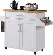 Load image into Gallery viewer, Kitchen Island with Spice Rack, Towel Rack &amp; Drawer
