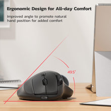 Load image into Gallery viewer, Mouse Trackball Ergonomic Wireless, Bluetooth / USB Receiver
