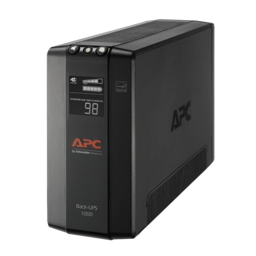 APC Back-UPS 1,000VA, Compact Tower, 120V, AVR, LAM, (8) NEMA Outlet (4 surge)