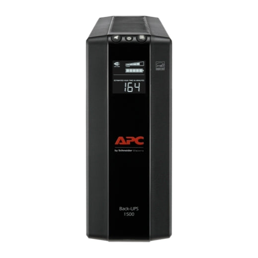 APC Back-UPS 1500VA, Compact Tower, 120V, AVR, LCD, LAM 60Hz, 10 NEMA outlets (5 surge)