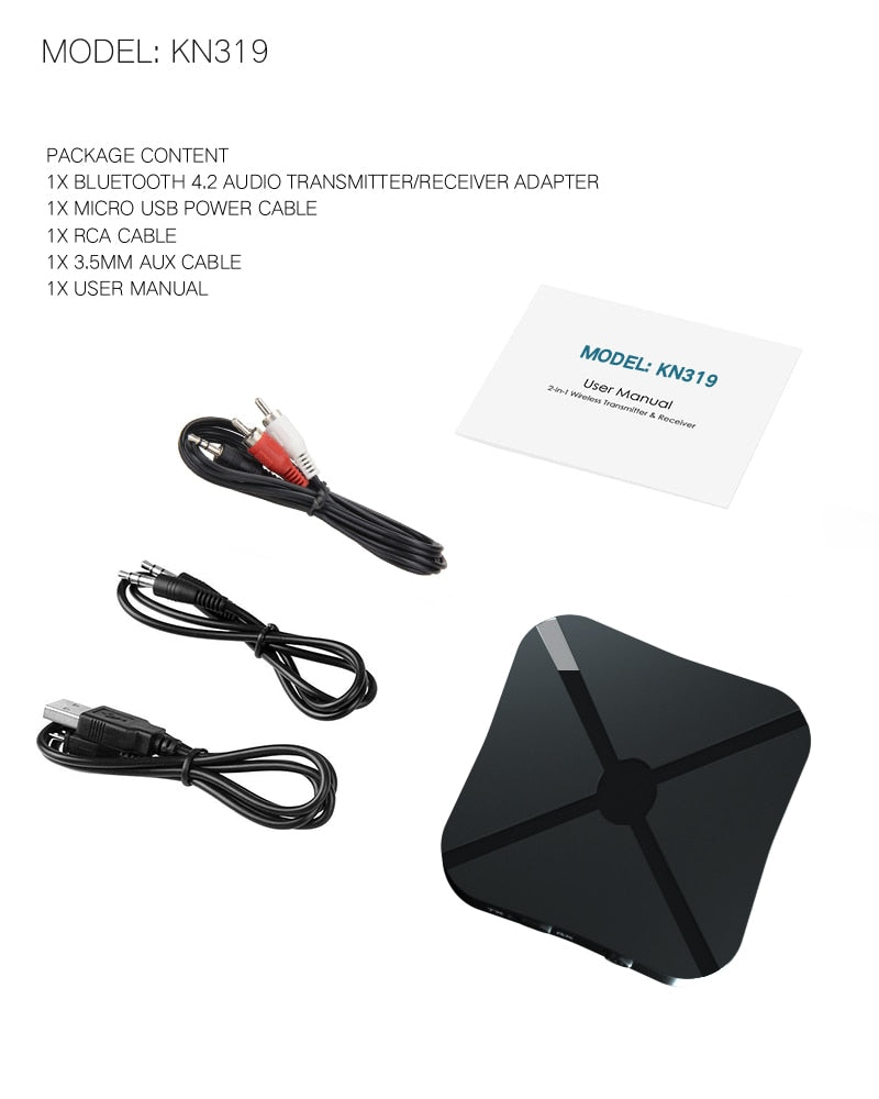 Receiver and Transmitter Bluetooth 5.0 Wireless Adapter