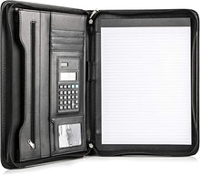 Load image into Gallery viewer, Padfolio with Zipper, Color: Black
