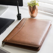 Load image into Gallery viewer, Padfolio with Zipper, Color: Brown
