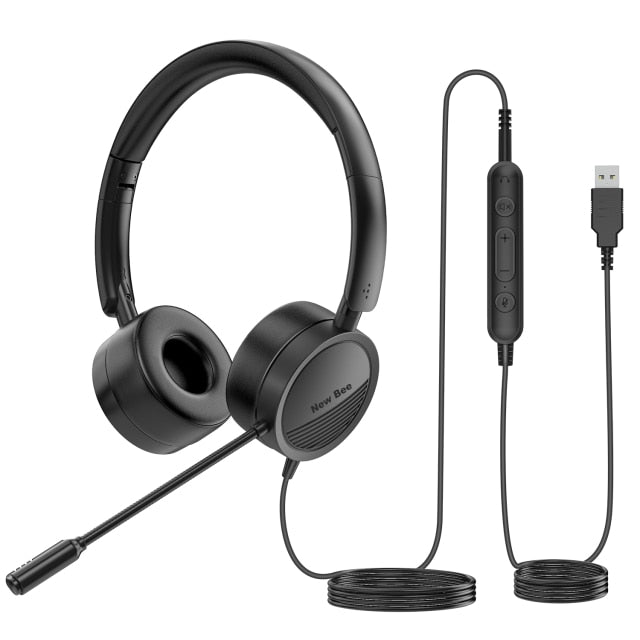 Headset with Microphone, USB, Mute Noise Cancelling